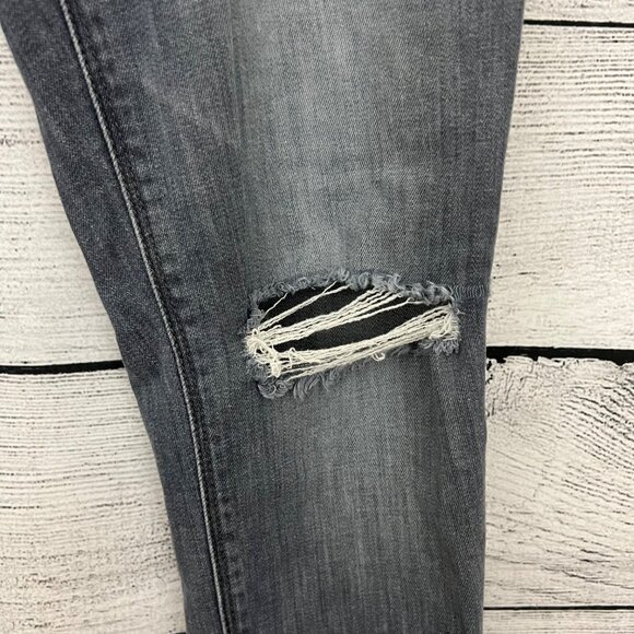 DL1961 Rocco Skinny Fit Gray Distressed Jeans, Size 31 - Picture 3 of 8